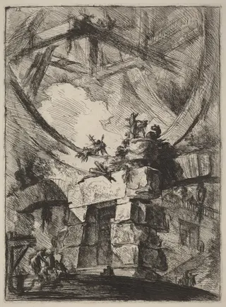 The Giant Wheel, by Giovanni Battista Piranesi, ink