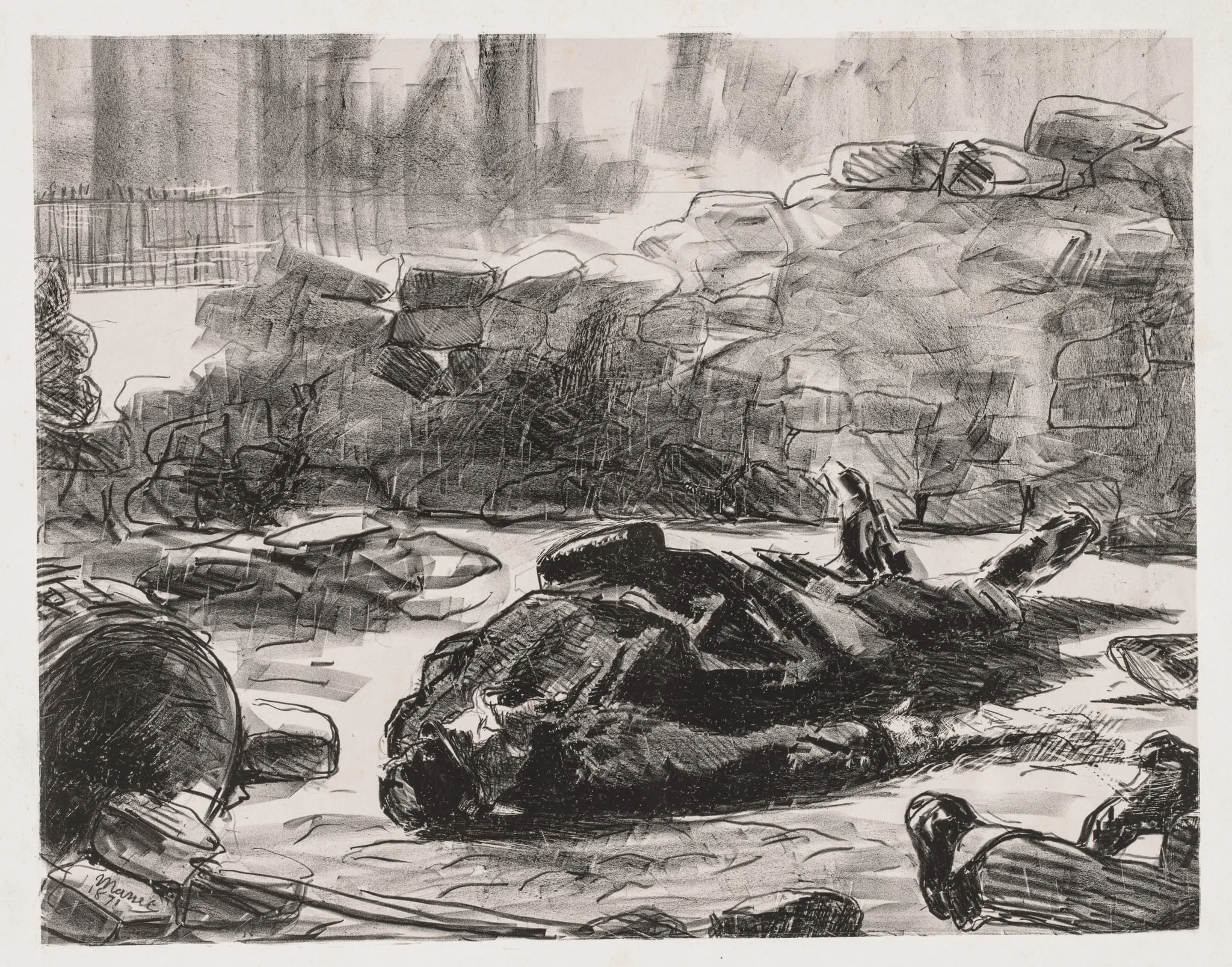 Civil War (Scene of the Commune of Paris), detail