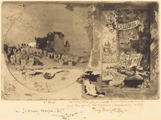 Le Château des hiboux (Castle of the Owls), by Félix-Hilaire Buhot, ink, 1882