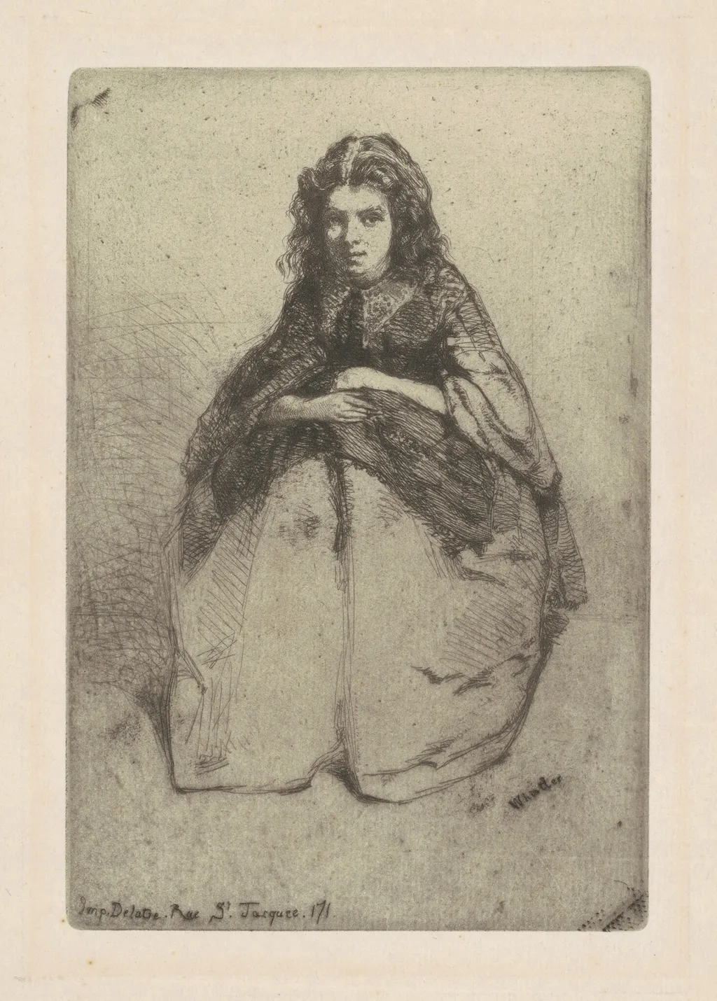 Fumette, by James McNeill Whistler, ink, 1858
