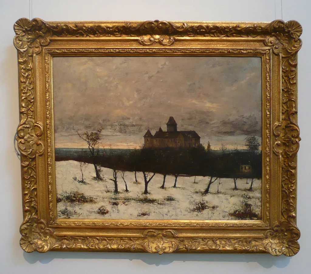 The Castle of Blonay, by Gustave Courbet, oil, 1875