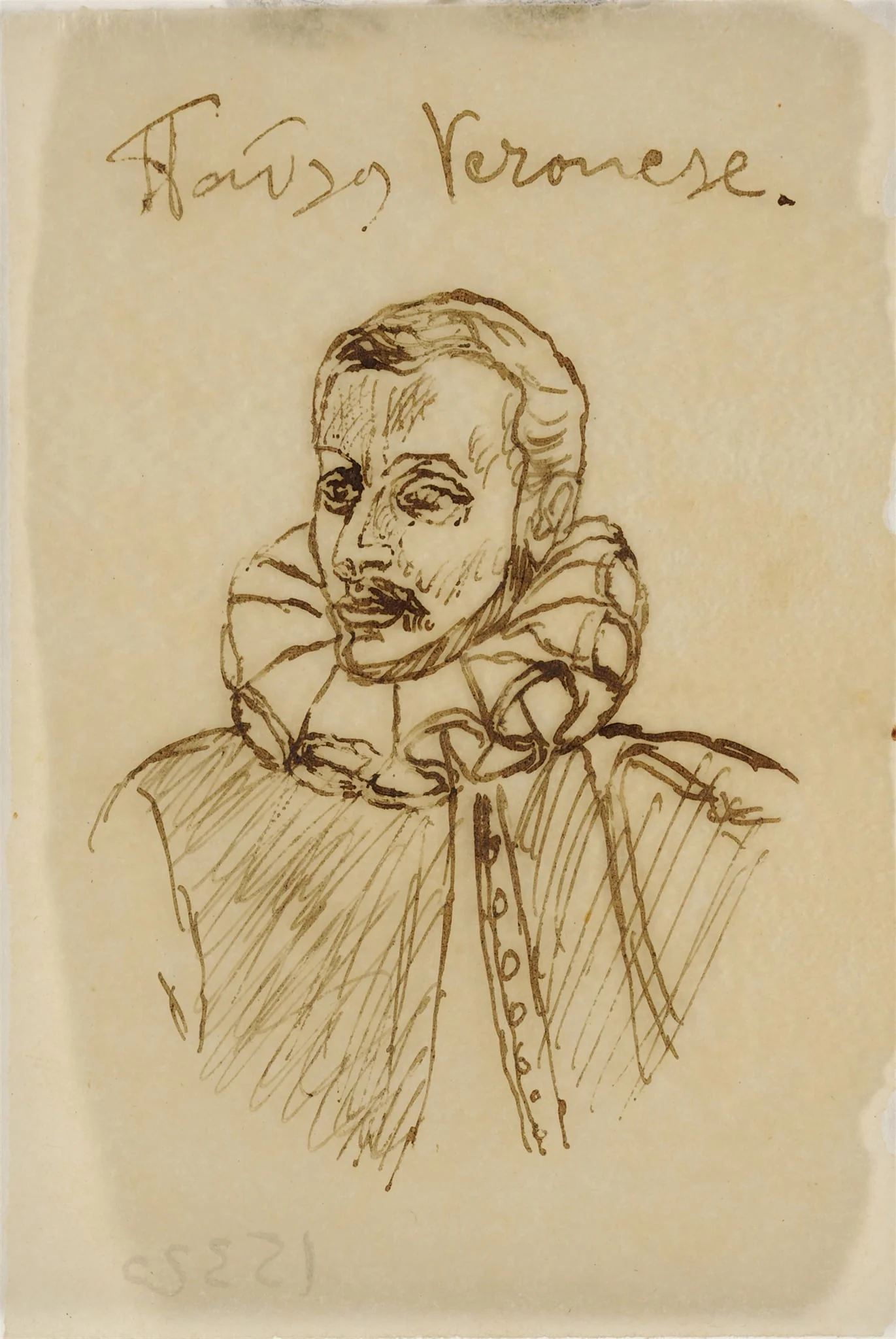 Προσχέδιο προσωπογραφίας του Παύλου Veronese, detail