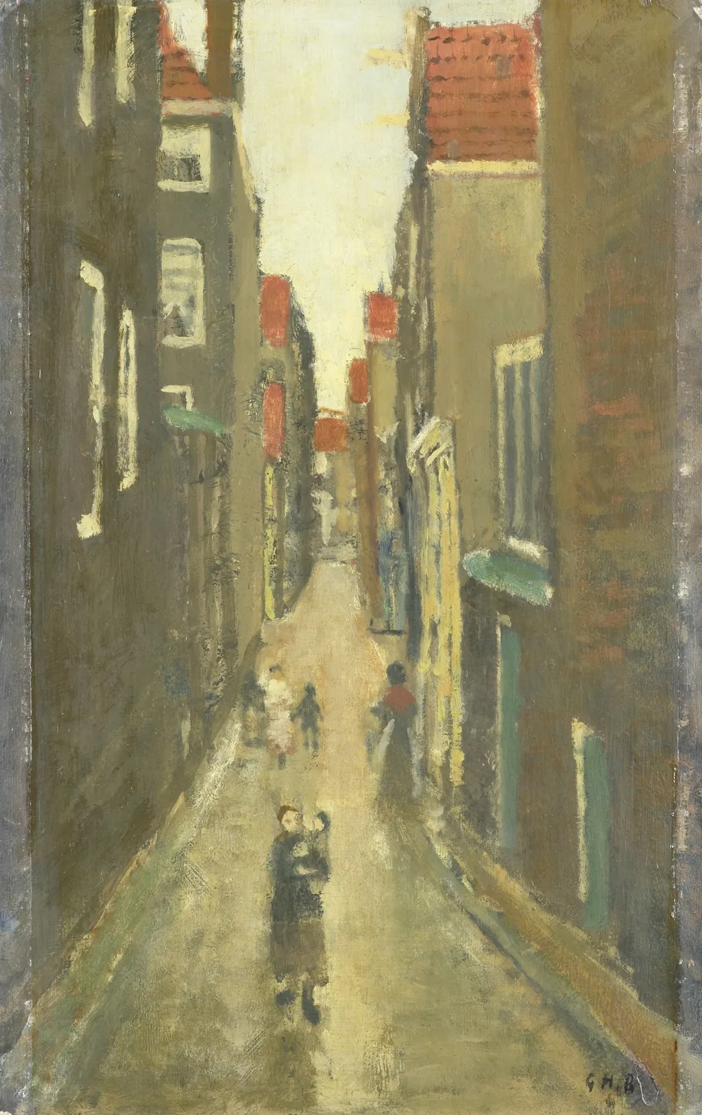 Neighborhood in the Jordaan, Amsterdam, by George Hendrik Breitner, oil, 1905