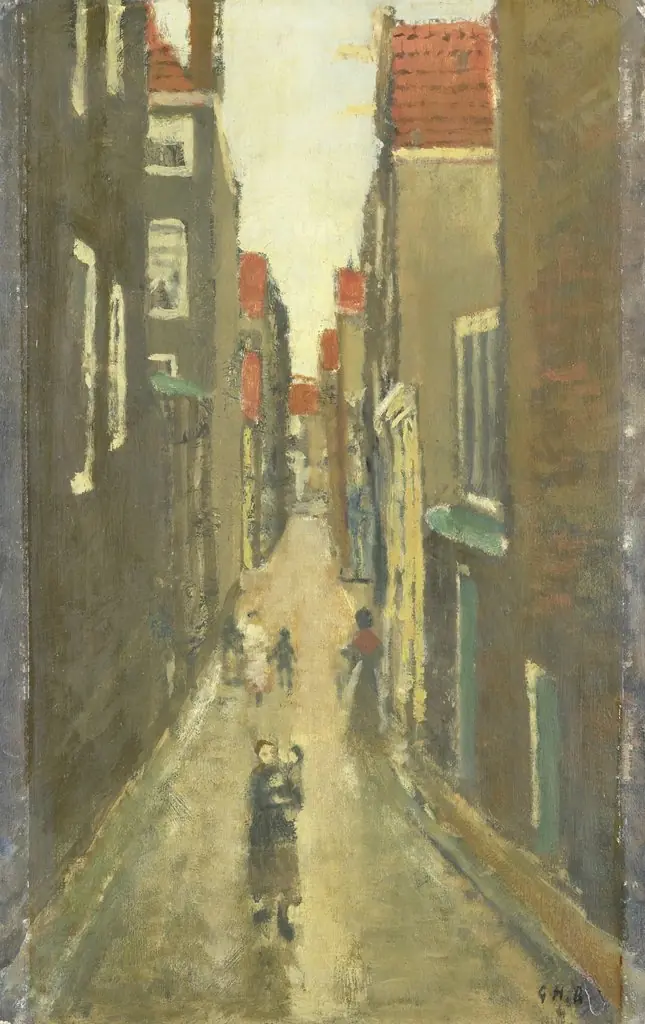 Neighborhood in the Jordaan, Amsterdam, by George Hendrik Breitner, oil, 1905