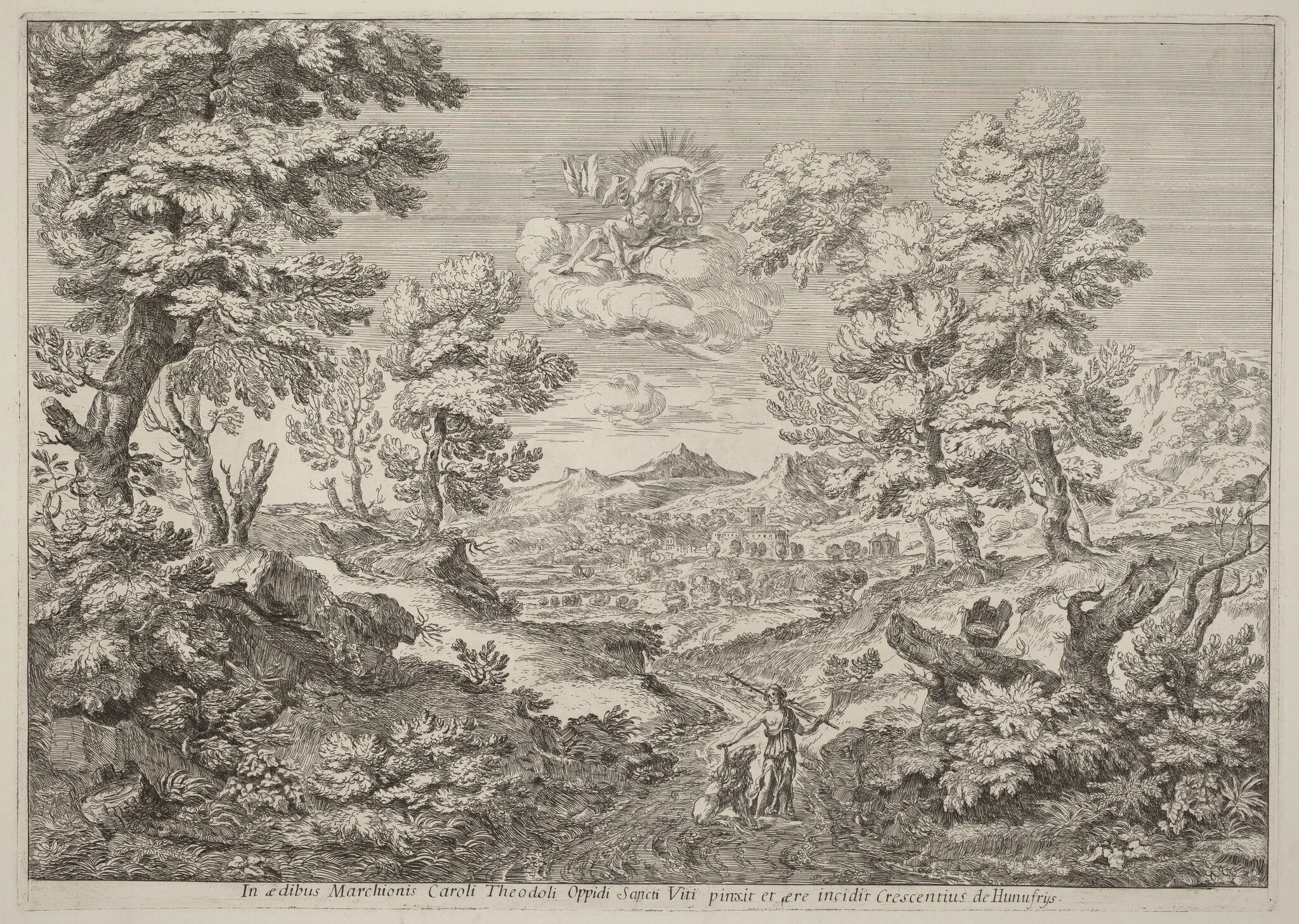 Apollo and a Nymph Leading a Lion, detail