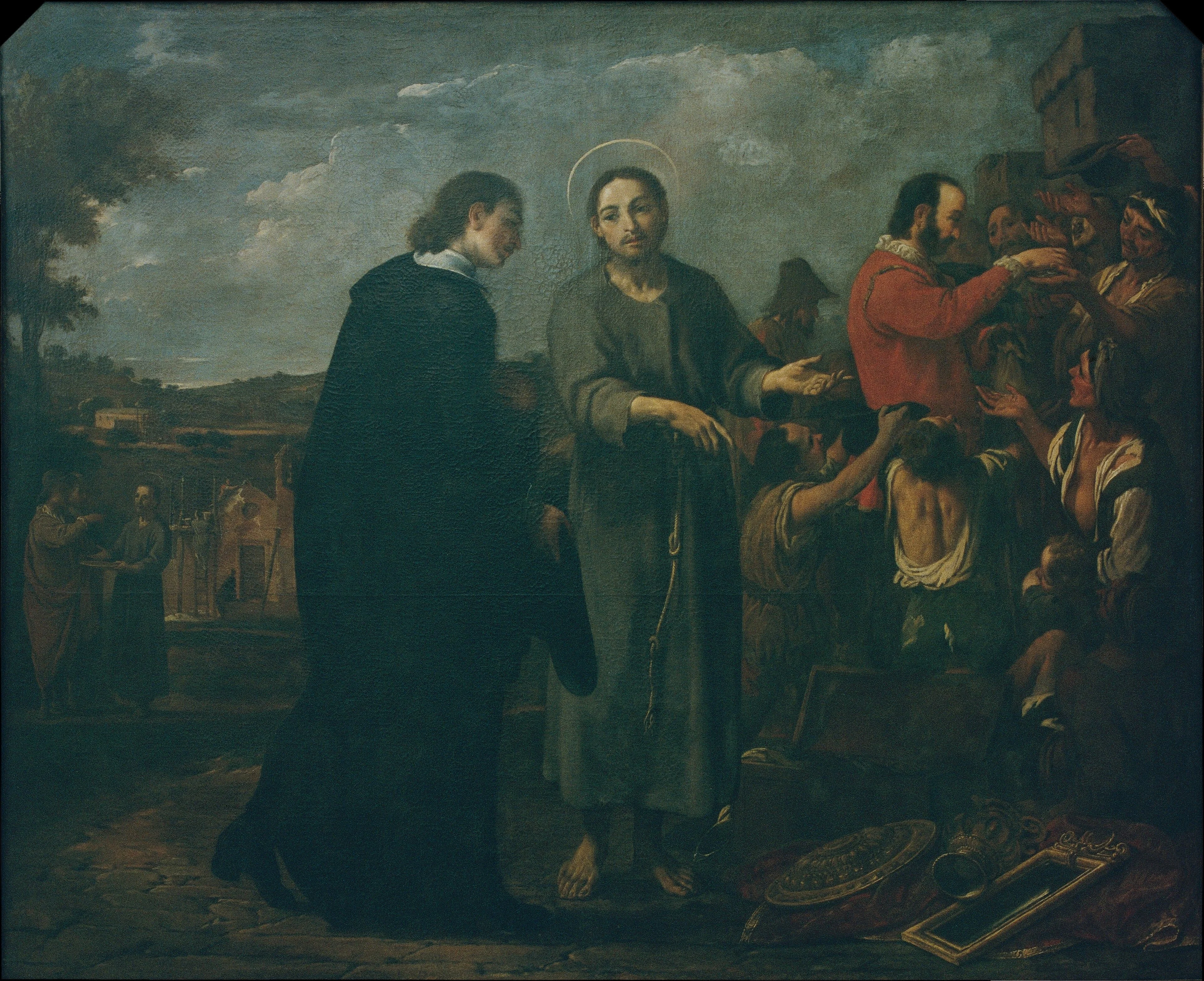 Bernat de Quintaval Distributes his Riches to the Poor, detail