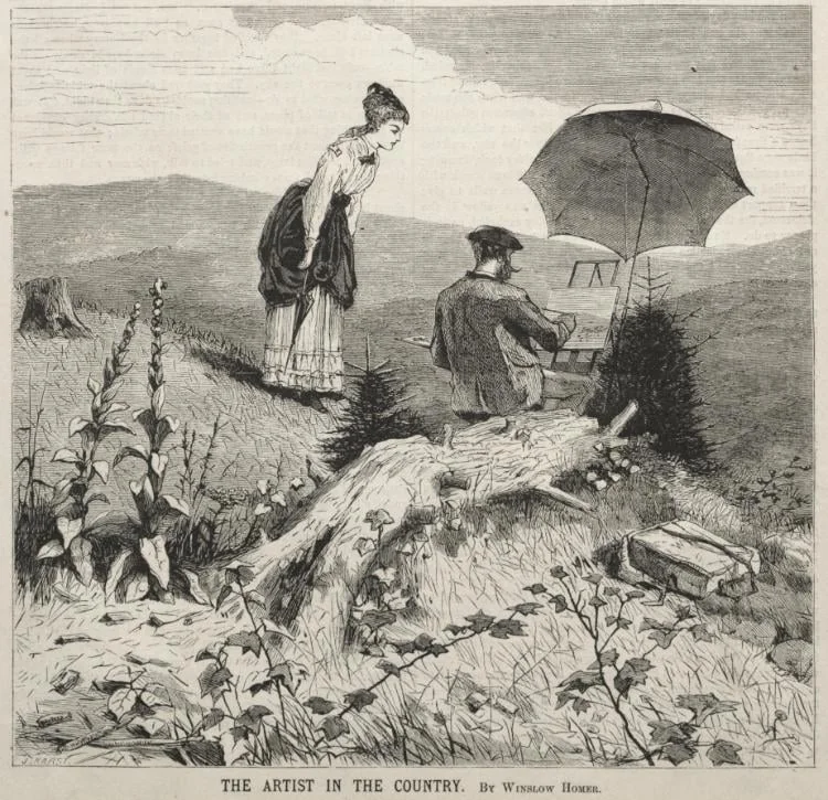 The Artist in the Country, detail