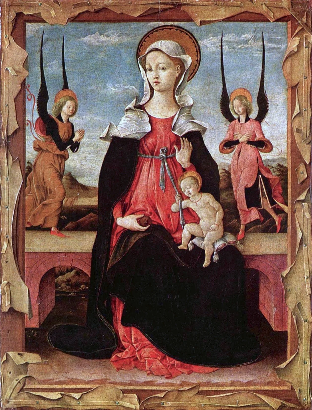 The Virgin and Child with Angels, detail