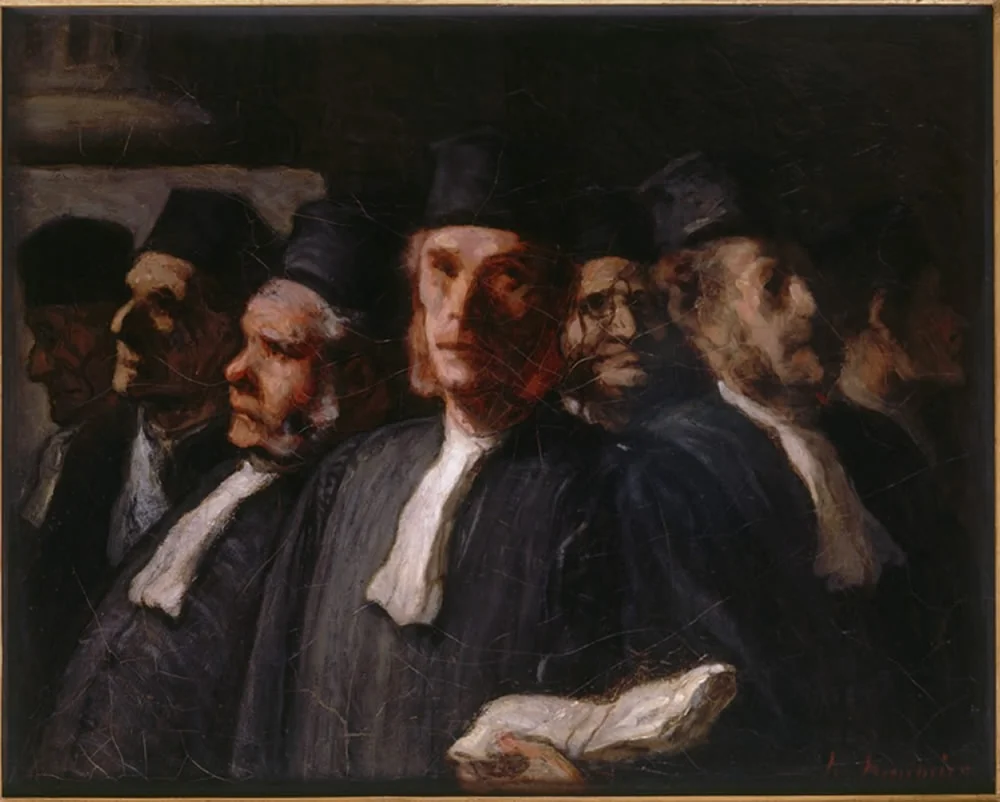 Les Avocats, detail