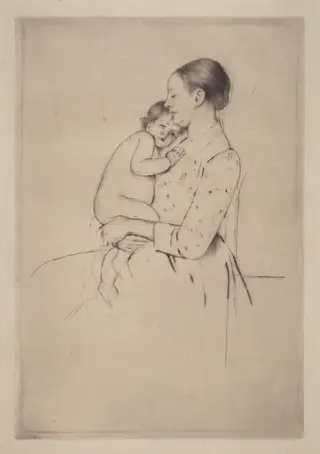Quietude, by Mary Cassatt, ink, 1891