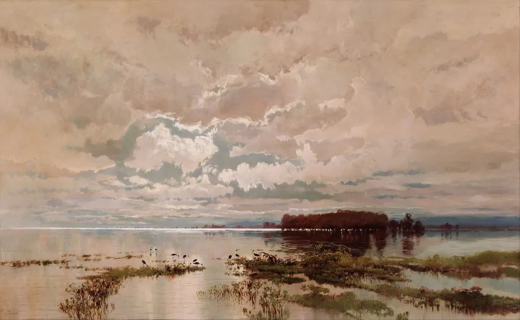 The flood in the Darling 1890, by William Piguenit, oil, 1898