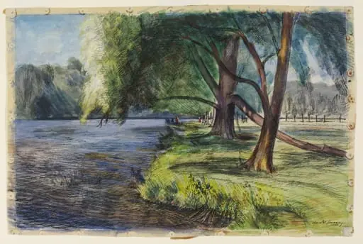 The Thames near Hurley, by Philip Hussey, watercolor