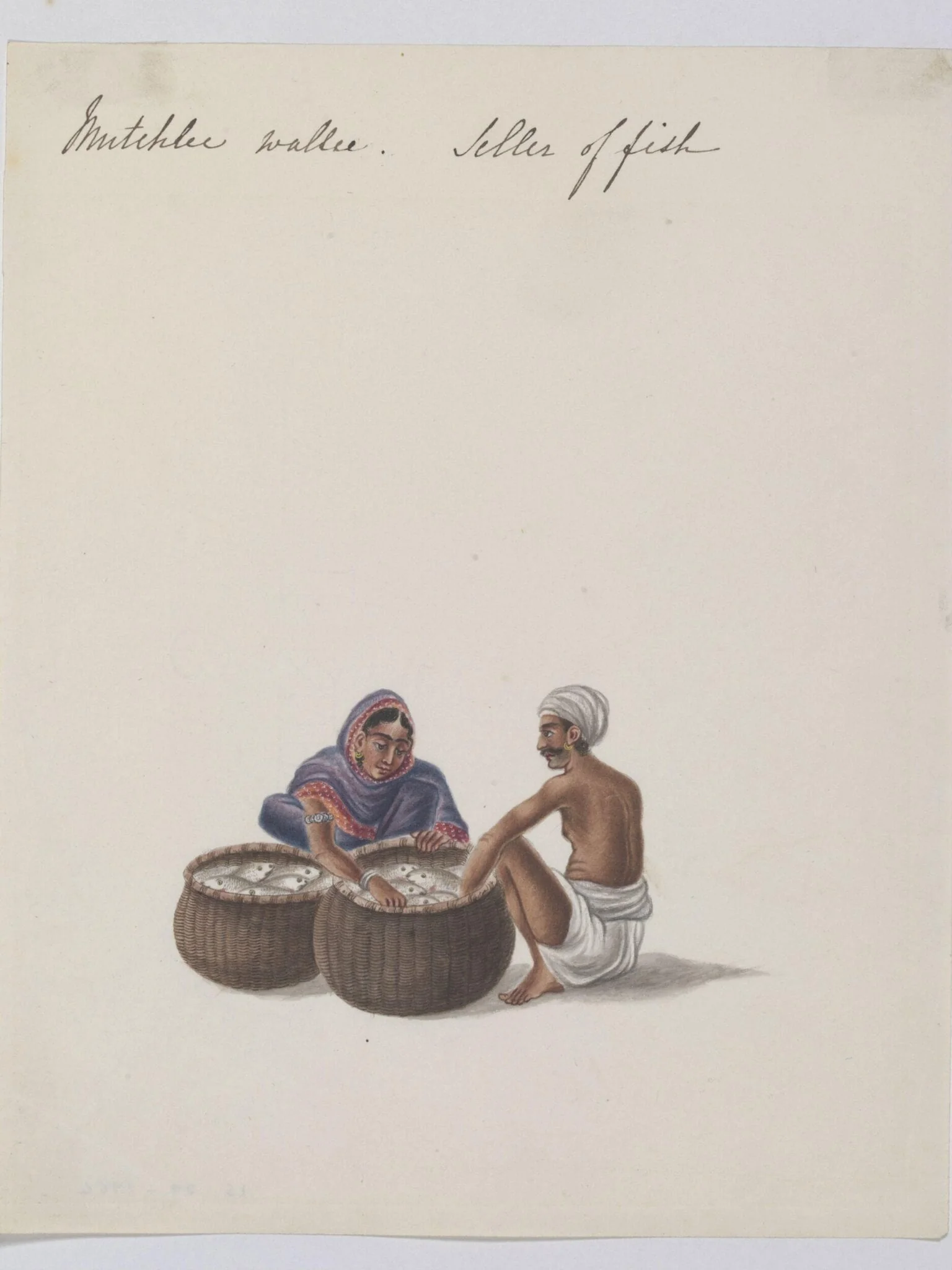 A woman fish-seller, detail