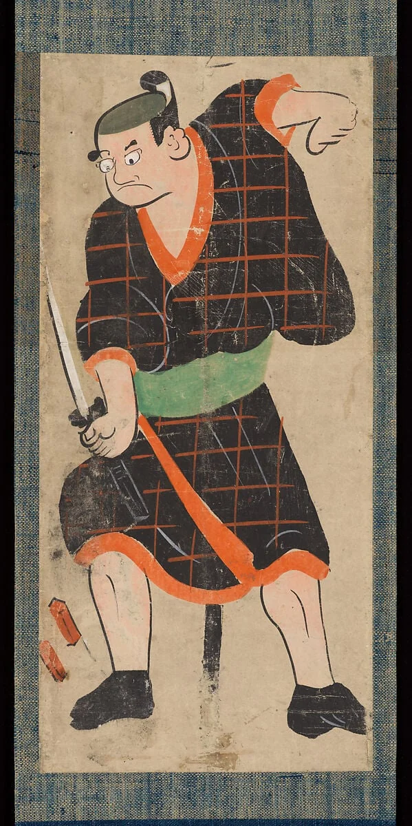 布袋市右衛門図大津絵|Ōtsu-e of Kabuki Actor Playing Hotei Ichiemon, detail