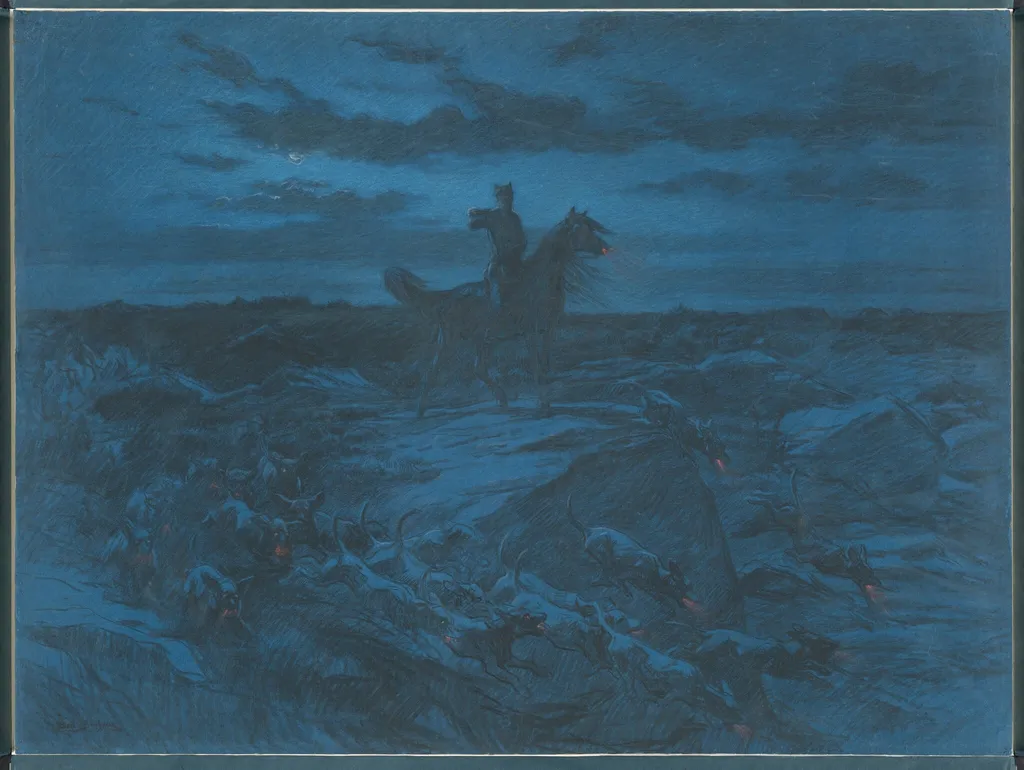 The Legend of the Wolves, by Rosa Bonheur, chalk, 1894