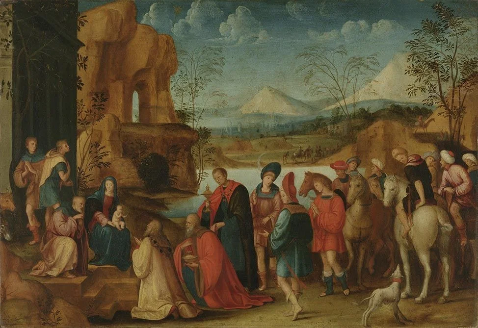 Anbetung der Könige, detail
