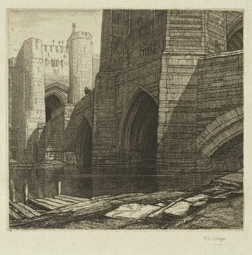 The Barbican, by Frederick Landseer Maur Griggs, 1920
