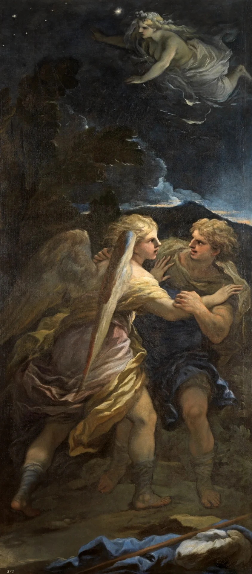 Lucha de Jacob con el ángel, detail