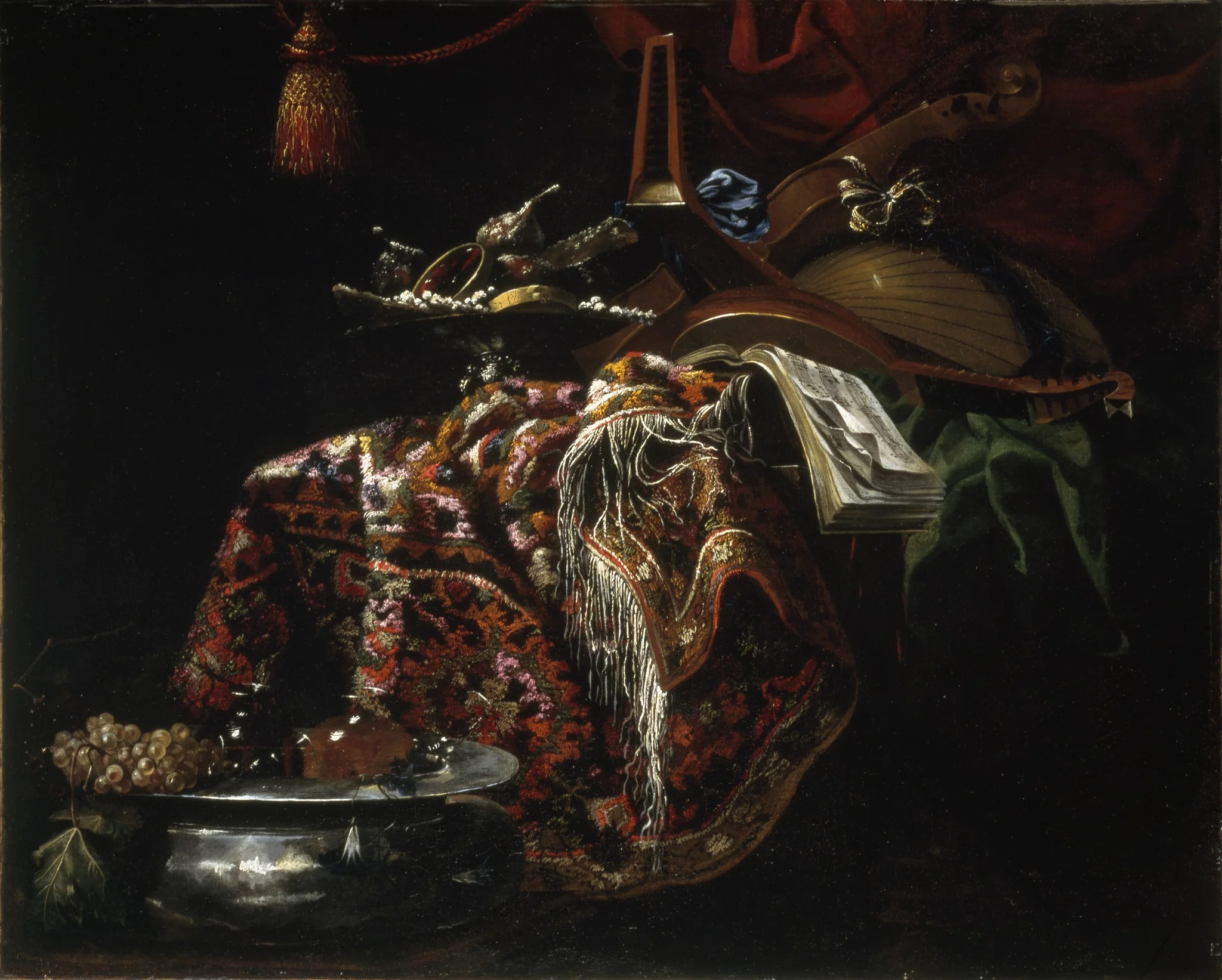 Still Life with Musical Instruments, detail