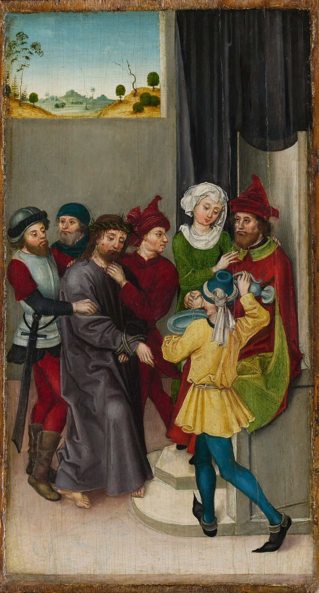Christ before Pilate; The Resurrection, detail