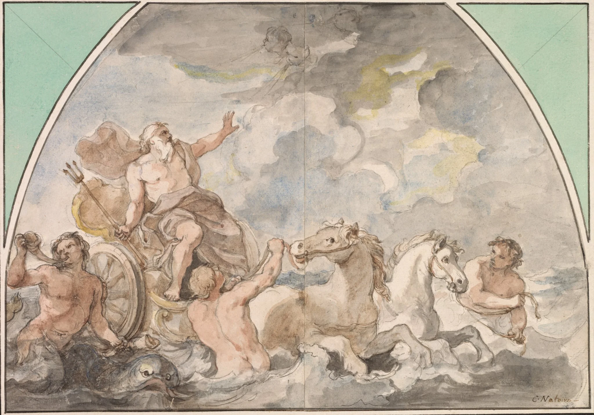 The Triumph of Neptune, detail