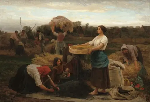 The Colza (Harvesting Rapeseed), by Jules Breton, oil, 1860