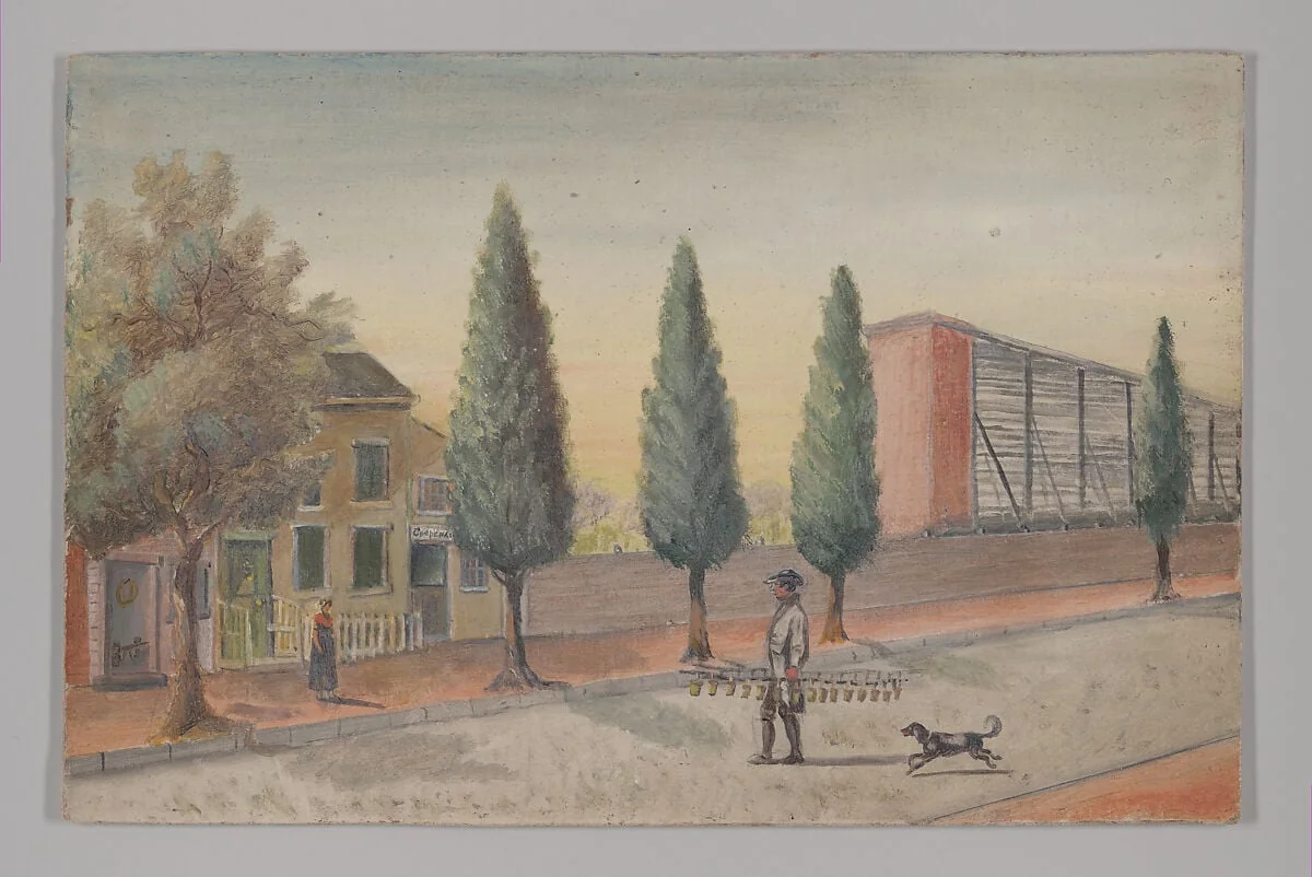 Strawberry Pedlar, detail