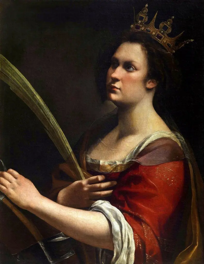 Saint Catherine of Alexandria, by Artemisia Gentileschi, oil, 1615