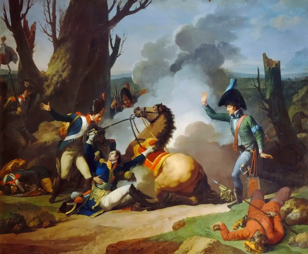 Death of General Valhubert, December 2, 1805, by Jean-François Pierre Peyron, oil, 1808