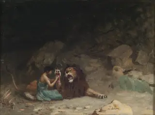 Androcles, by Jean Léon Gérôme, oil, 1902