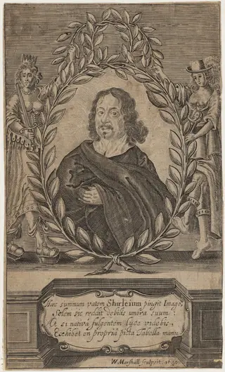 James Shirley, by William Marshall, ink, 1623
