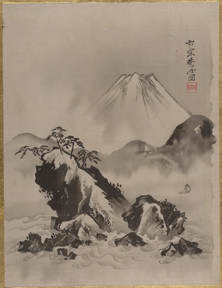 富士図|Mount Fuji, detail