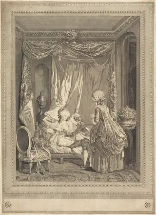 Le restaurant, by Jeanne Deny, ink, 1782
