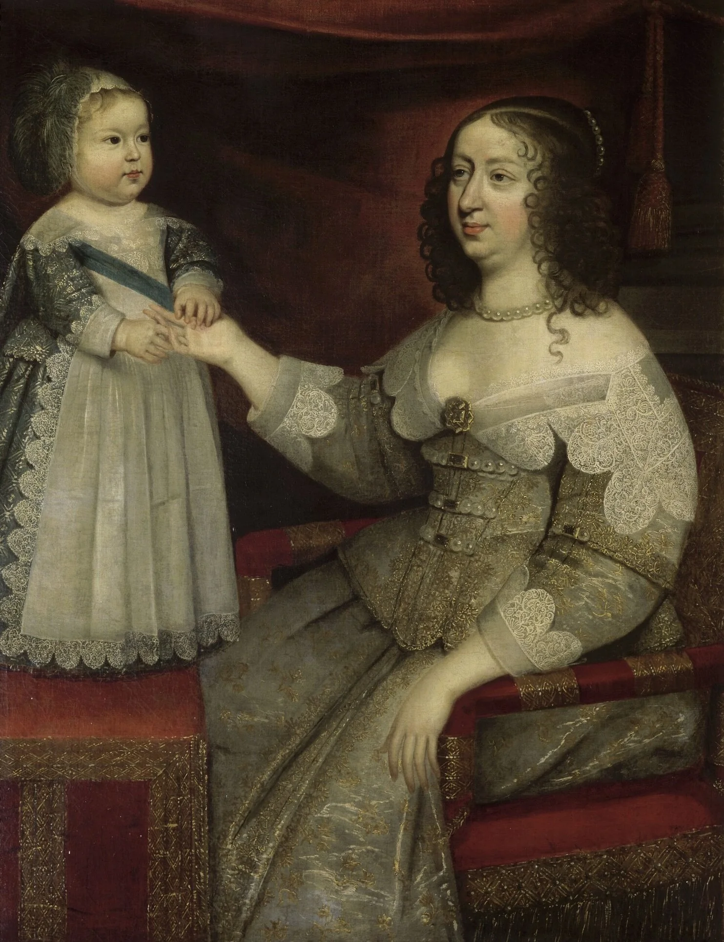 Louis XIV and Anne of Austria, detail