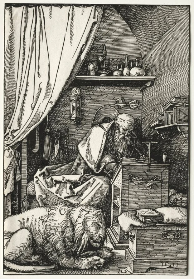 St. Jerome in His Cell, detail