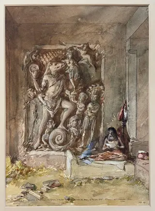 Varaha or Boar avatar of Vishnu, by William Simpson, paint, 1866