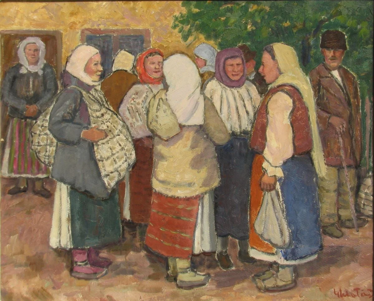 Țărănci la sfat, detail