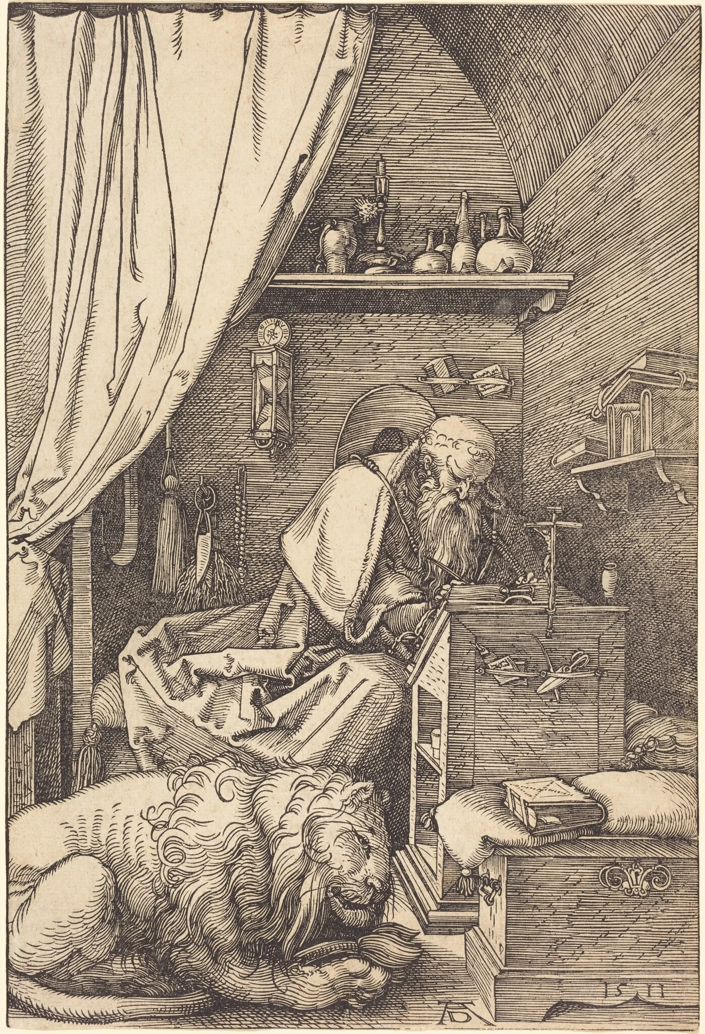Saint Jerome in His Cell, detail