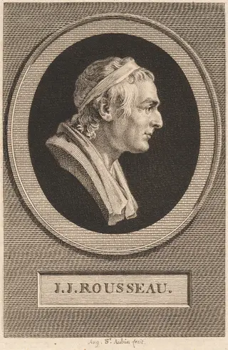 Jean-Jacques Rousseau, by Augustin de Saint-Aubin, ink, 1801