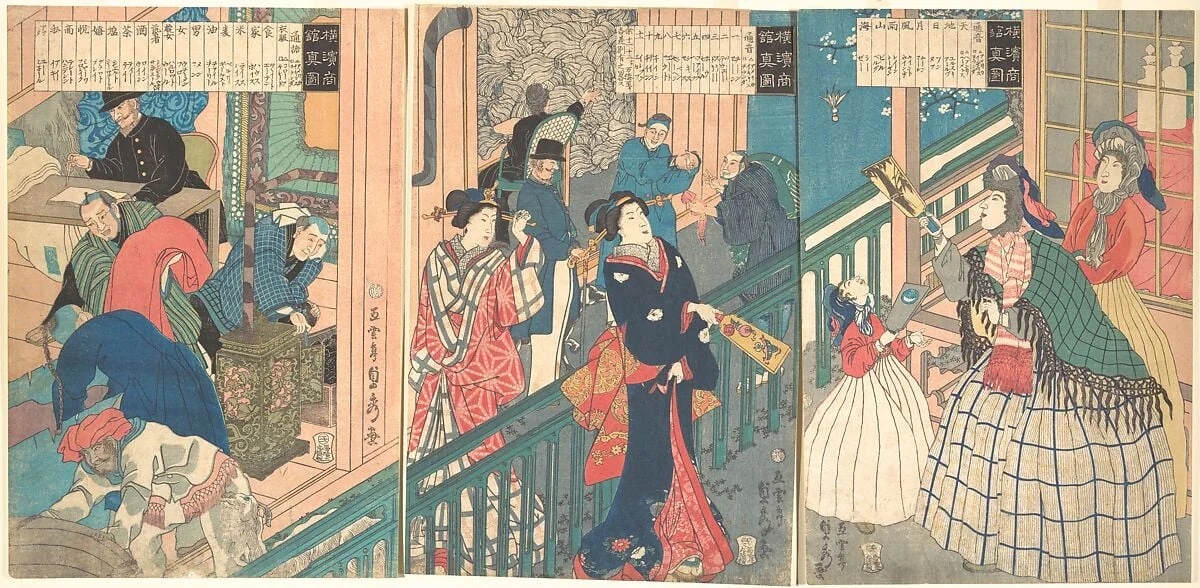 歌川(五雲亭)貞秀画 「横濱商館真圖」|A True View of a Trading House of a Yokohama Merchant, detail