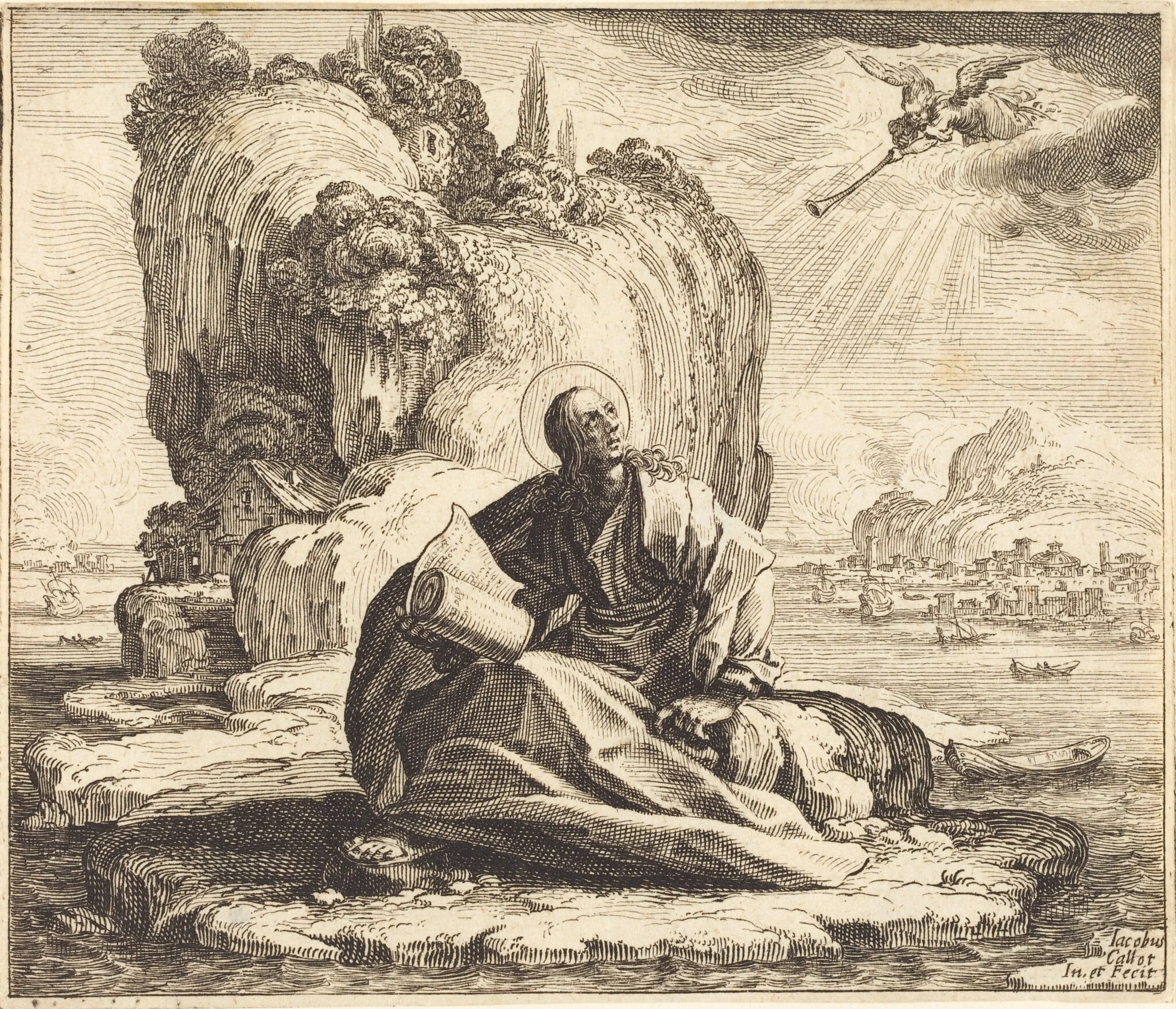 Saint John on the Isle of Patmos, detail