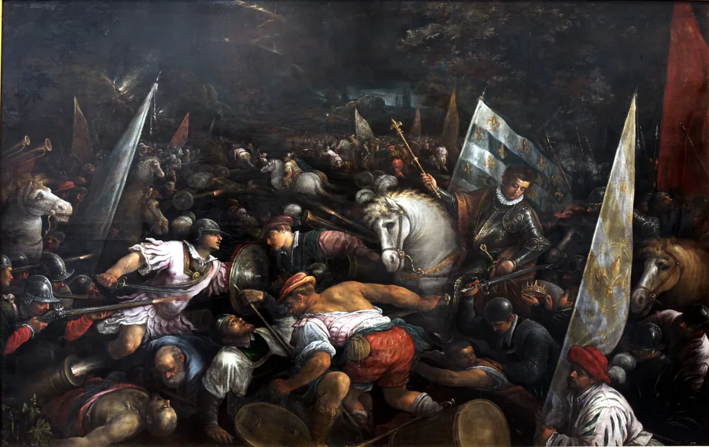 Charles VIII recevant la couronne de Naples, by Francesco Bassano the Younger, unspecified