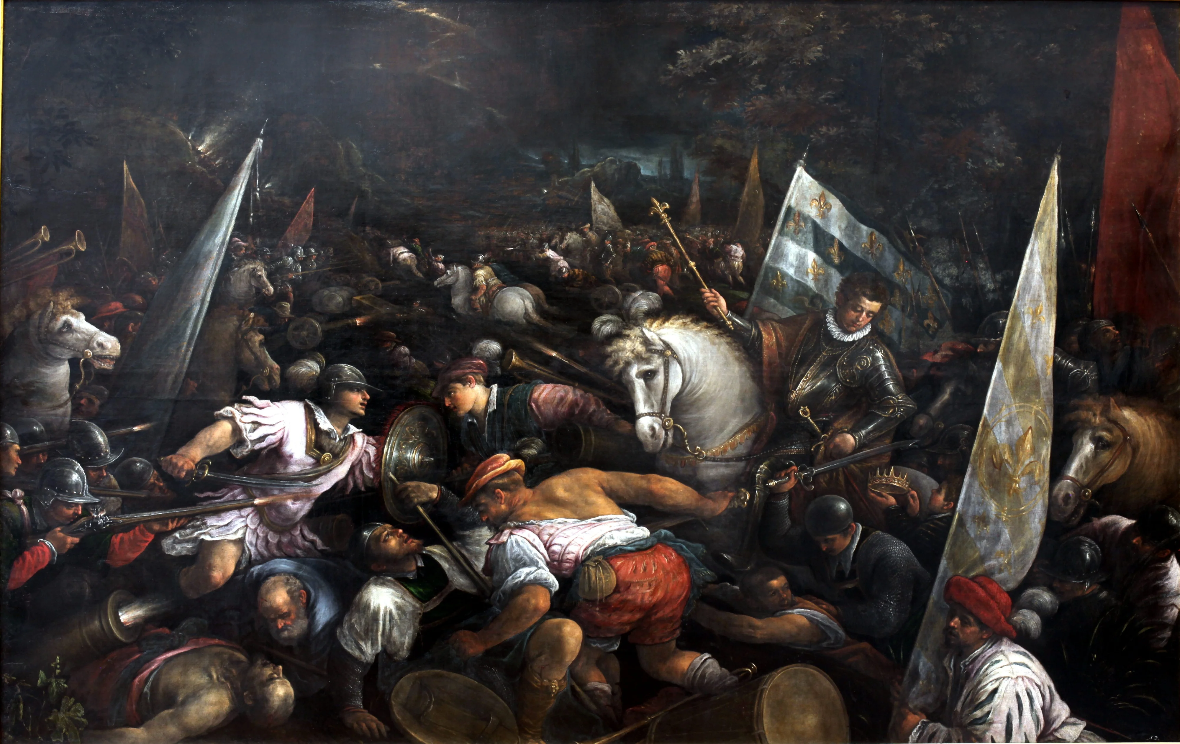 Charles VIII recevant la couronne de Naples, detail
