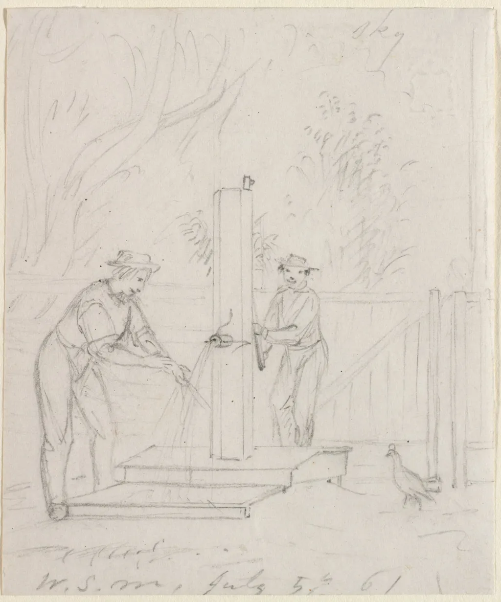 At the Pump, by William Sidney Mount, 1861