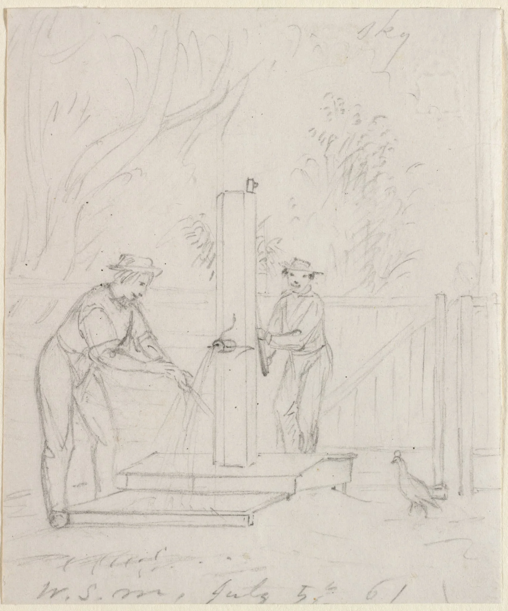 At the Pump, detail