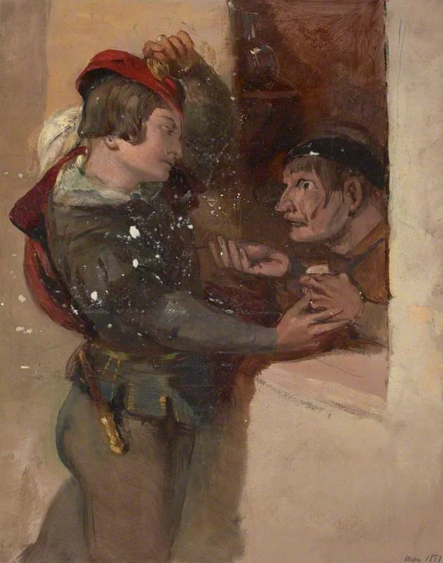 Study of Two Medieval Figures, detail