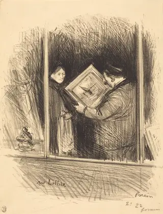 Rue Laffitte (Laffitte Street), by Jean-Louis Forain, ink, 1892