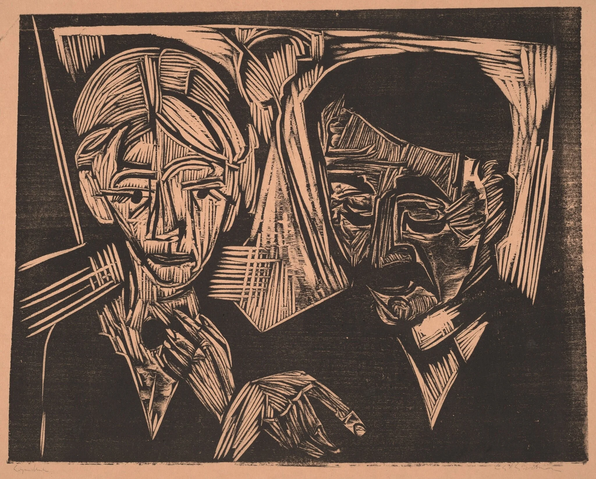 The Married Couple Müller (Ehepaar Müller), detail
