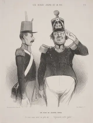 Un Jour de Grande Tenue, by Honoré Daumier, ink, 1844