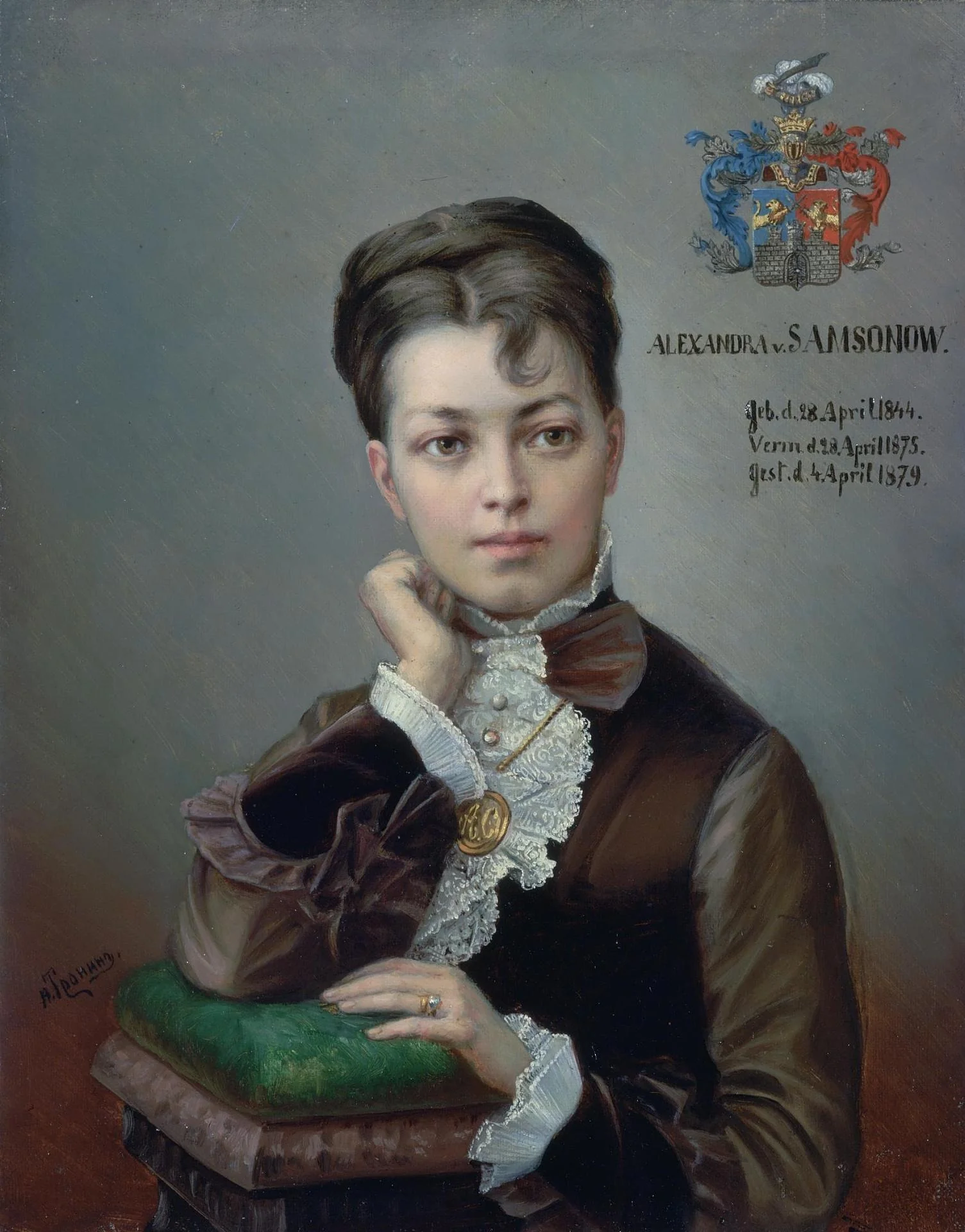 Portrait of A.S. Korf, detail